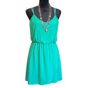 💖A. Byer Green Sleeveless Dress M Polyester
